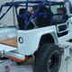 The extremely clean 1998 Jeep modified by the automotive, welding, and woodworking students at DriveOne Tech Center.